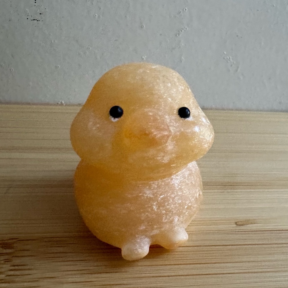 Yellow Calcite Duck Crystal Carving